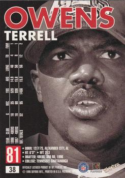 1998 SkyBox Premium #38 Terrell Owens Back