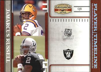 2007 Donruss Gridiron Gear - Player Timeline Silver #PT-16 JaMarcus Russell Front