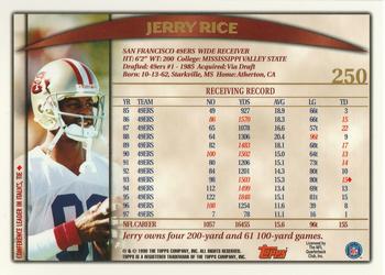 1998 Topps #250 Jerry Rice Back