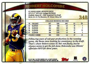 1998 Topps #348 Robert Holcombe Back