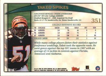 1998 Topps #351 Takeo Spikes Back
