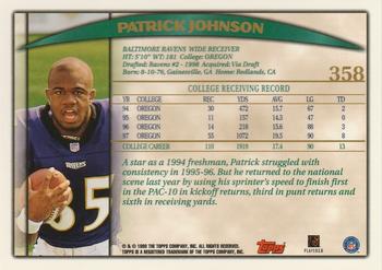 1998 Topps #358 Patrick Johnson Back