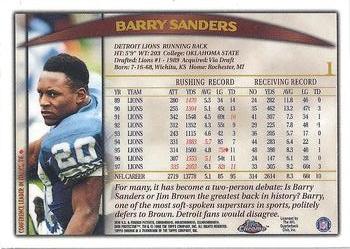 1998 Topps Chrome #1 Barry Sanders Back