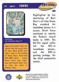 1998 UD Choice #231 Brett Favre Back