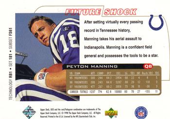 1998 Upper Deck UD3 #181 Peyton Manning Back