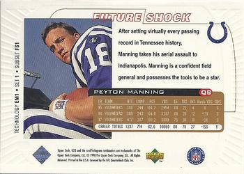 1998 Upper Deck UD3 #1 Peyton Manning Back