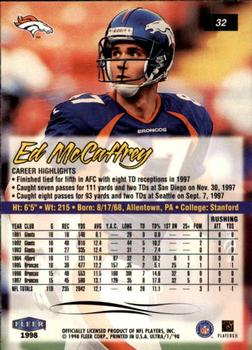 1998 Ultra #32 Ed McCaffrey Back