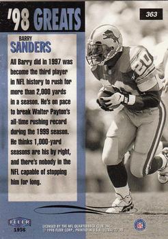 1998 Ultra #363 Barry Sanders Back