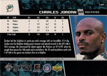 1998 Upper Deck #144 Charles Jordan Back