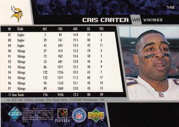1998 Upper Deck #148 Cris Carter Back