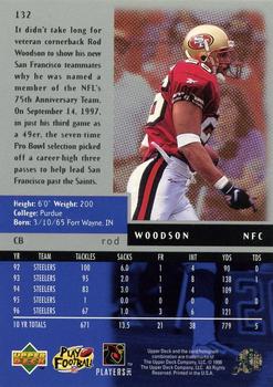 1998 Upper Deck Black Diamond - Double #132 Rod Woodson Back