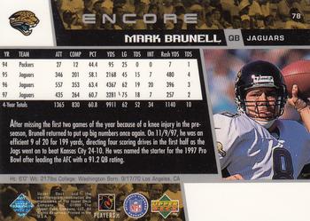 1998 Upper Deck Encore #78 Mark Brunell Back