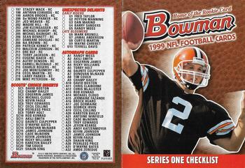 1999 Bowman #NNO Series One Checklist Front