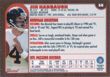 1999 Bowman #58 Jim Harbaugh Back