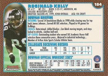 1999 Bowman Chrome #184 Reginald Kelly Back