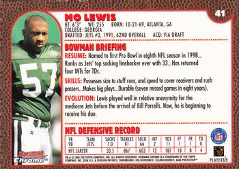 1999 Bowman Chrome #41 Mo Lewis Back