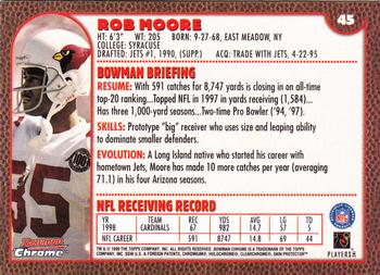 1999 Bowman Chrome #45 Rob Moore Back
