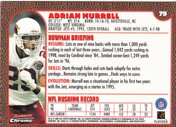 1999 Bowman Chrome #79 Adrian Murrell Back