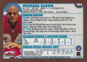 1999 Bowman Chrome #162 Michael Cloud Back