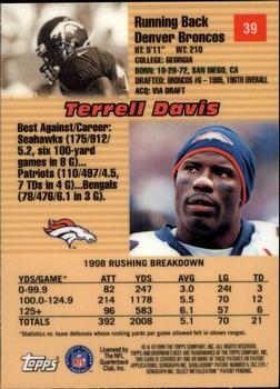 1999 Bowman's Best #39 Terrell Davis Back