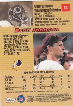 1999 Bowman's Best #53 Brad Johnson Back