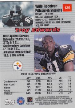 1999 Bowman's Best #130 Troy Edwards Back