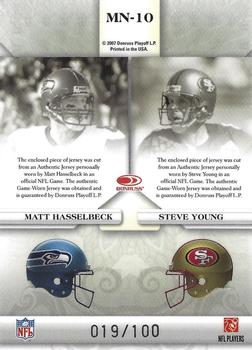 2007 Leaf Limited - Matching Numbers Jerseys #MN-10 Matt Hasselbeck / Steve Young Back