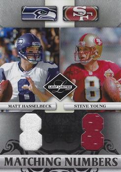 2007 Leaf Limited - Matching Numbers Jerseys #MN-10 Matt Hasselbeck / Steve Young Front