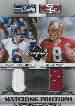 2007 Leaf Limited - Matching Positions Jerseys #MP-10 Matt Hasselbeck / Steve Young Front
