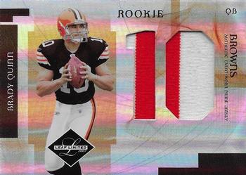 2007 Leaf Limited - Rookie Jumbo Jersey Numbers Prime #RJ-8 Brady Quinn Front