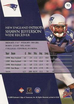 1999 Collector's Edge First Place #92 Shawn Jefferson Back