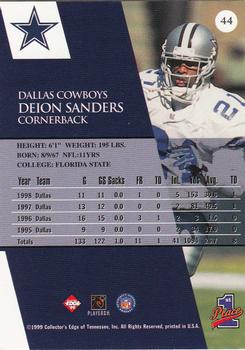 1999 Collector's Edge First Place #44 Deion Sanders Back