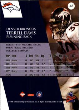 1999 Collector's Edge First Place #48 Terrell Davis Back