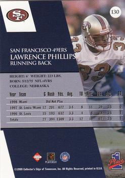 1999 Collector's Edge First Place #130 Lawrence Phillips Back