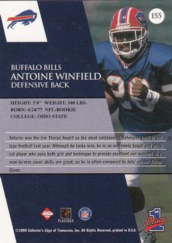 1999 Collector's Edge First Place #155 Antoine Winfield Back