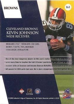 1999 Collector's Edge First Place #161 Kevin Johnson Back