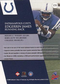 1999 Collector's Edge First Place #170 Edgerrin James Back
