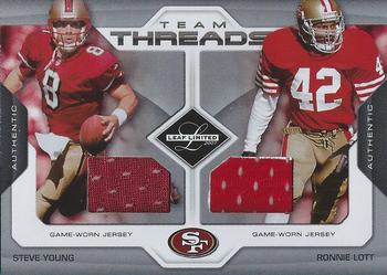 2007 Leaf Limited - Team Threads Dual #TC-1 Steve Young / Ronnie Lott Front
