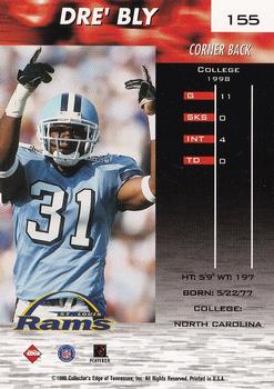 1999 Collector's Edge Fury #155 Dre' Bly Back
