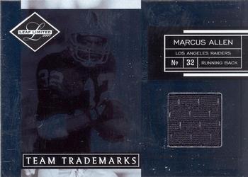 2007 Leaf Limited - Team Trademarks Materials #TT-38 Marcus Allen Front