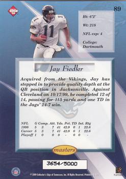 1999 Collector's Edge Masters #89 Jay Fiedler Back