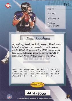 1999 Collector's Edge Masters #124 Kent Graham Back