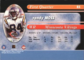 1999 Collector's Edge Odyssey #85 Randy Moss Back