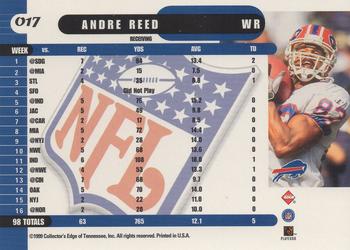 1999 Collector's Edge Supreme #017 Andre Reed Back