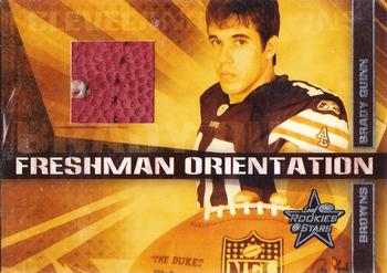 2007 Leaf Rookies & Stars - Freshman Orientation Materials Footballs #FO-5 Brady Quinn Front