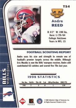 1999 Collector's Edge Triumph #T54 Andre Reed Back