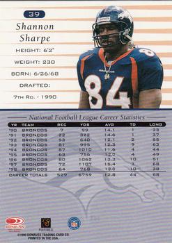 1999 Donruss #39 Shannon Sharpe Back