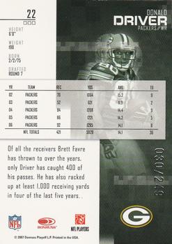 2007 Leaf Rookies & Stars - Silver #22 Donald Driver Back