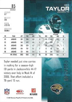 2007 Leaf Rookies & Stars - Silver #85 Fred Taylor Back