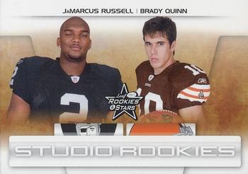 2007 Leaf Rookies & Stars - Studio Rookies #SR-49 JaMarcus Russell / Brady Quinn Front